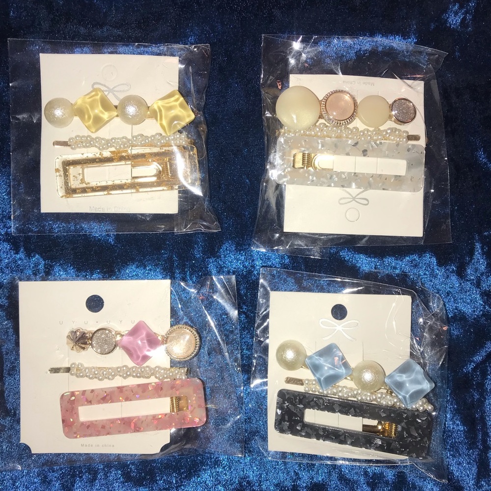 Fashion assorted design pearl Hairpins set